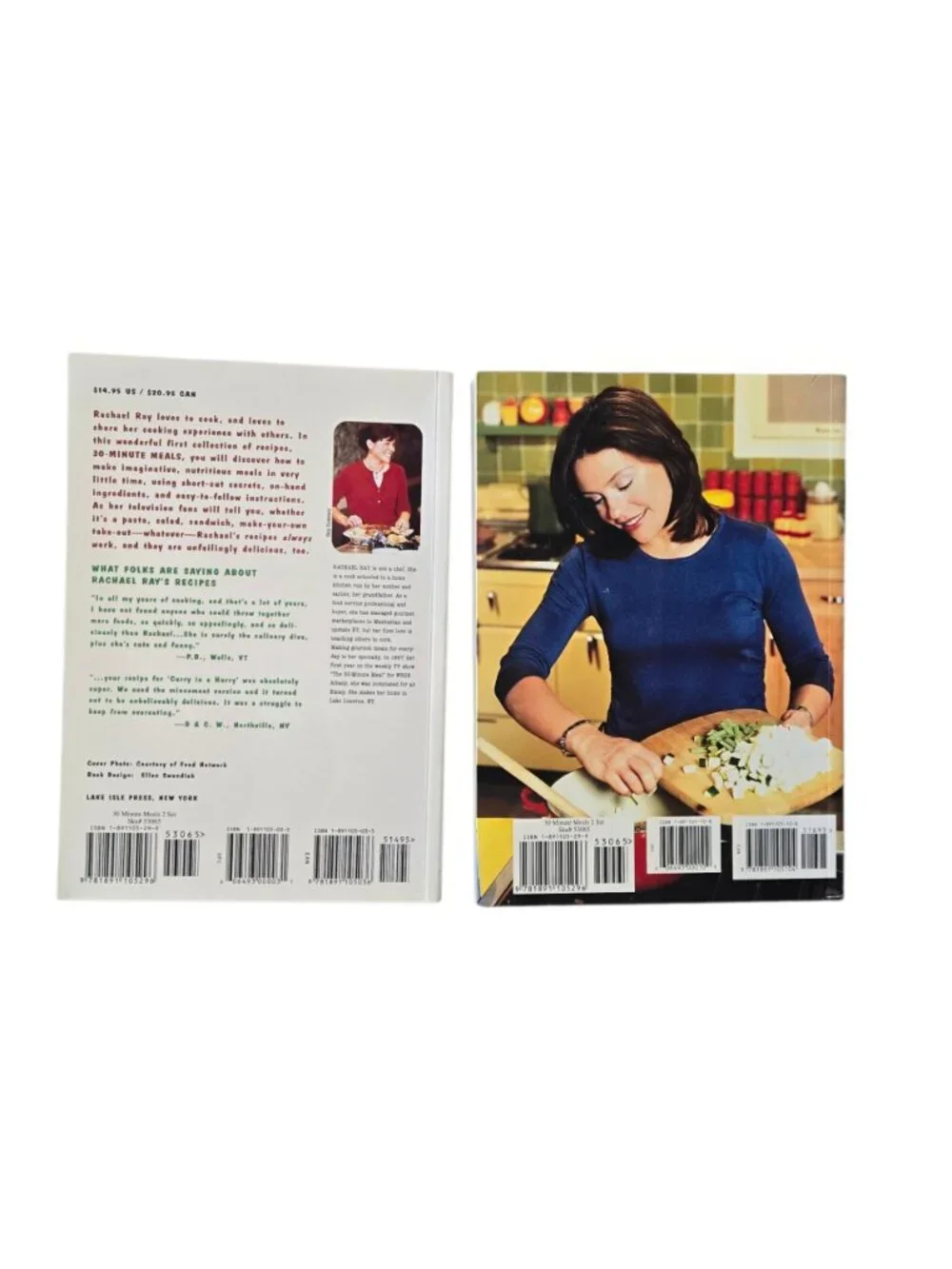 Rachel Ray Pair of Cookbooks Vintage 1998 & 2003 Excellent Condition